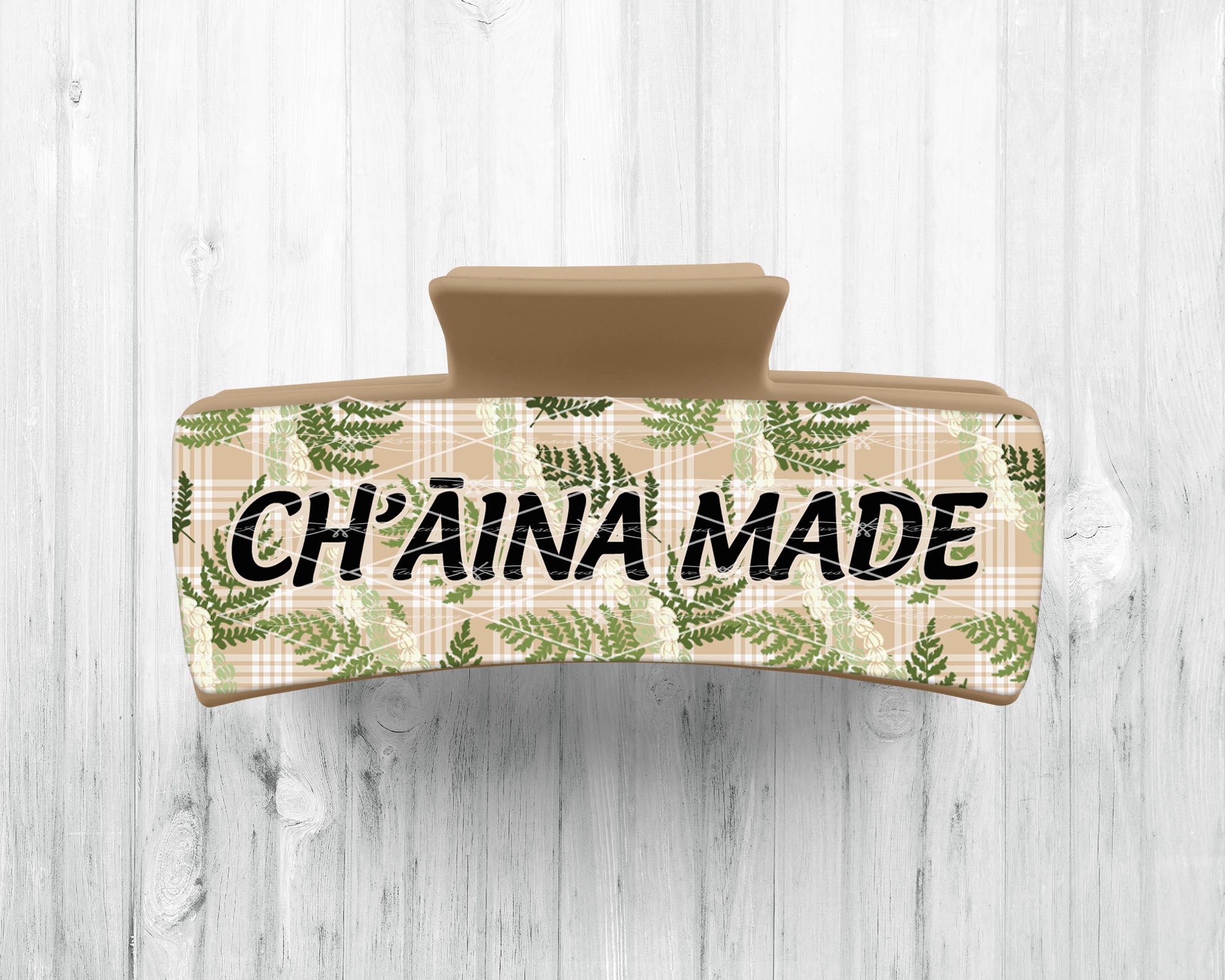 Large Hair Claw • Local Kine Sayings • Ch'Aina Made (Brown)