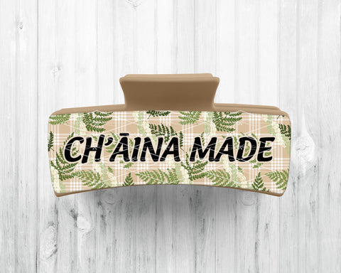 Large Hair Claw • Local Kine Sayings • Ch'Aina Made (Brown)