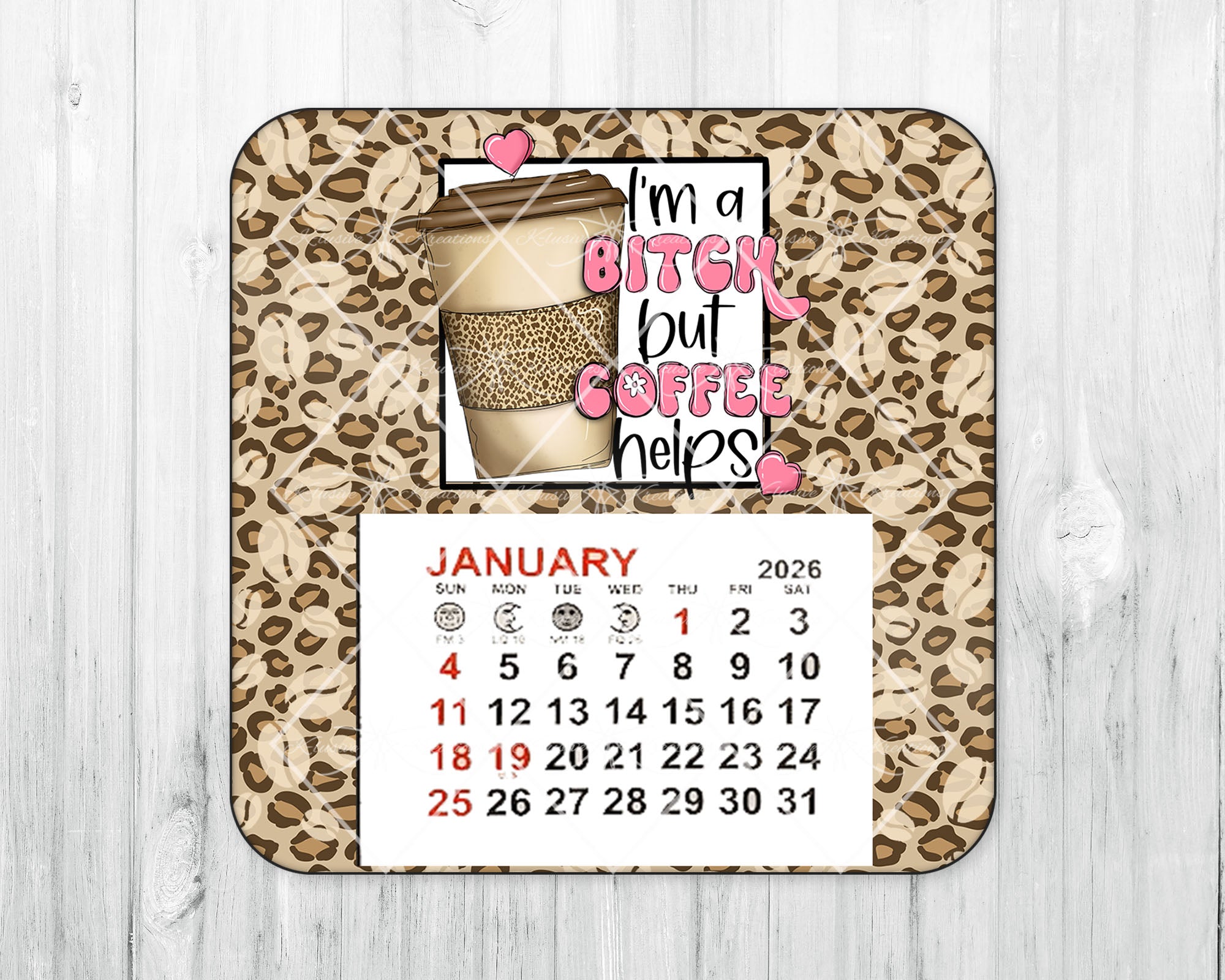 2026 Mini Magnetic Calendar • Coffee Helps