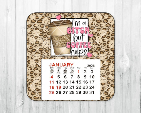 2026 Mini Magnetic Calendar • Coffee Helps