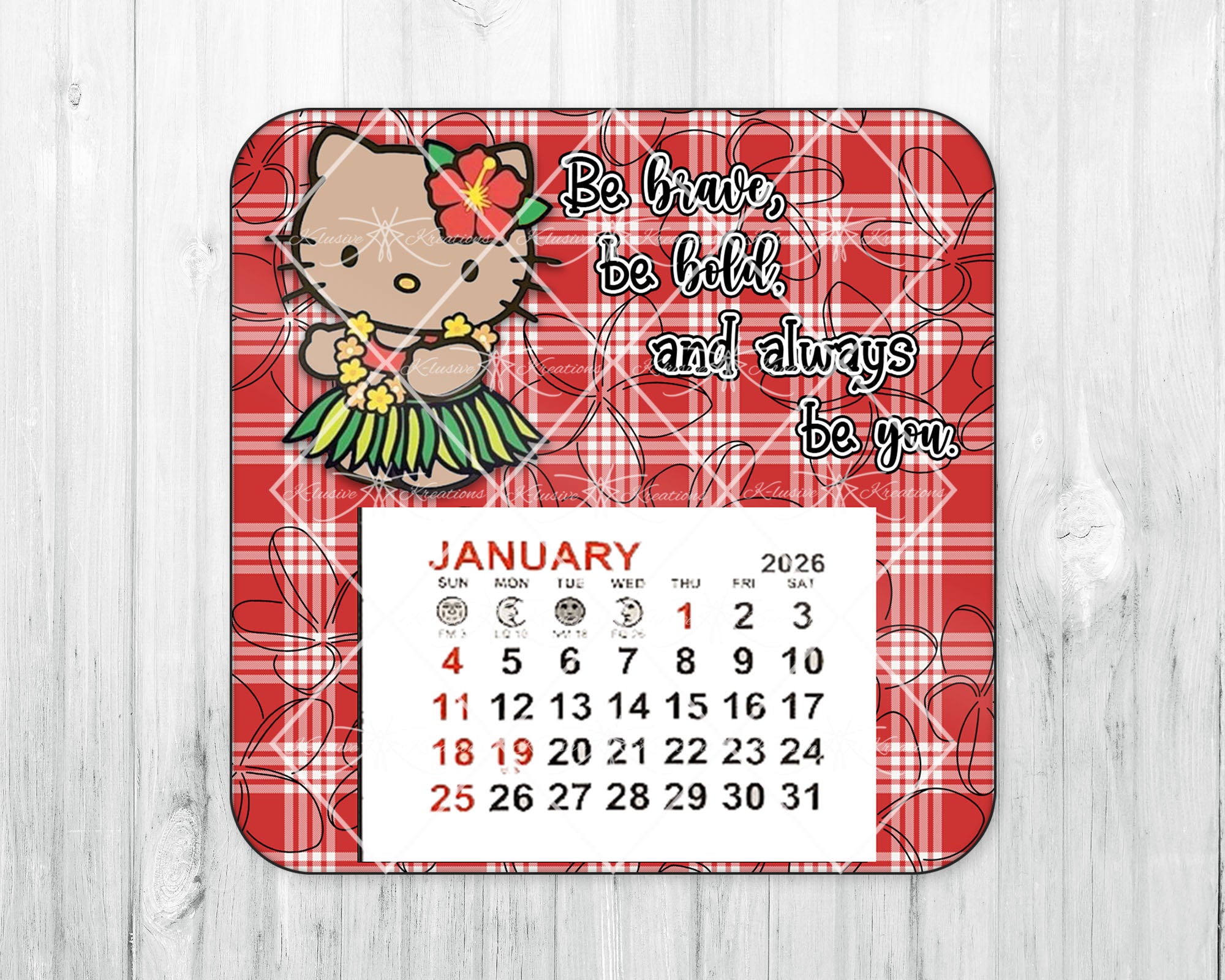 2026 Mini Magnetic Calendar • Tan Hula HK