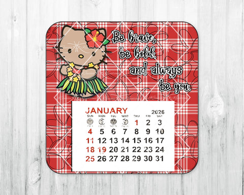 2026 Mini Magnetic Calendar • Tan Hula HK