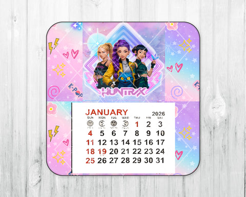 2026 Mini Magnetic Calendar • KPop Demon Hunters