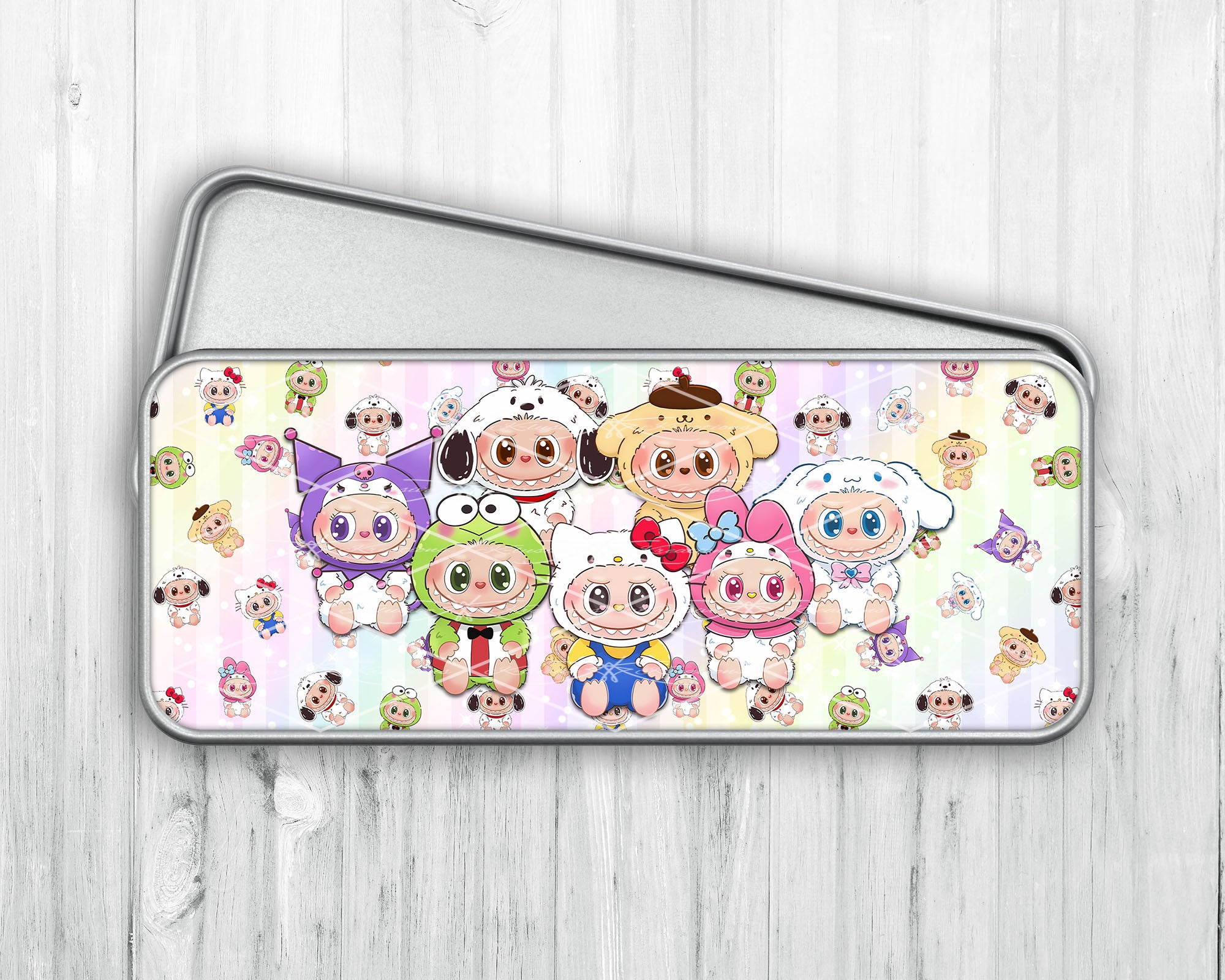 Pencil/Pen Tin Case • Labubu Take Over Sanrio