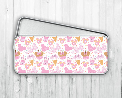Pencil/Pen Tin Case • Girl Mouse Magical Park Snacks