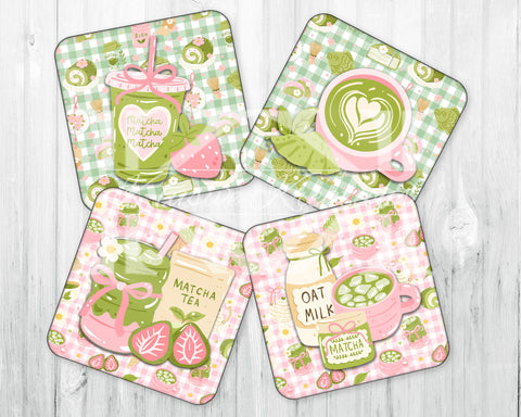 Drink Coaster Set • Matcha Matcha • Set of 4