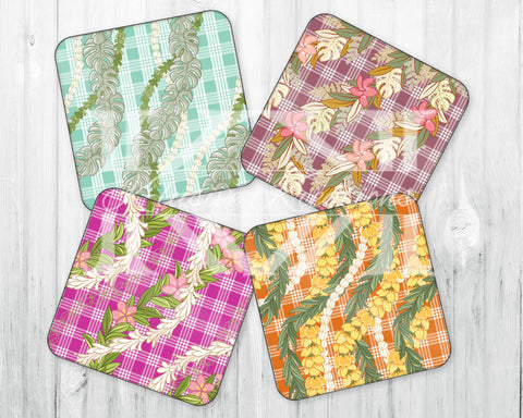 Drink Coaster Set • Palaka & Lei (3) • Set of 4
