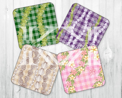 Drink Coaster Set • Palaka & Lei (1) • Set of 4