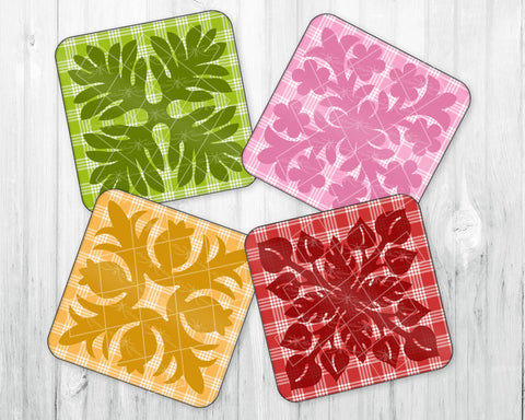 Drink Coaster Set • Palaka x Quilt • Set of 4