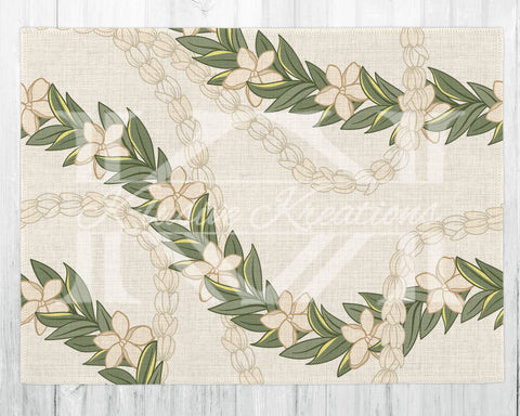 Linen Placemat • Accent Mat • Pikake Maile
