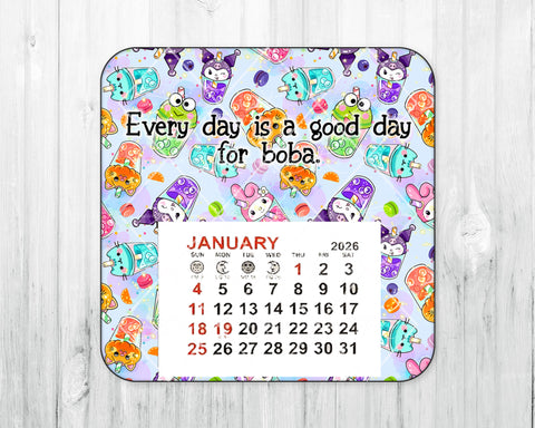2026 Mini Magnetic Calendar • Good Day For Boba