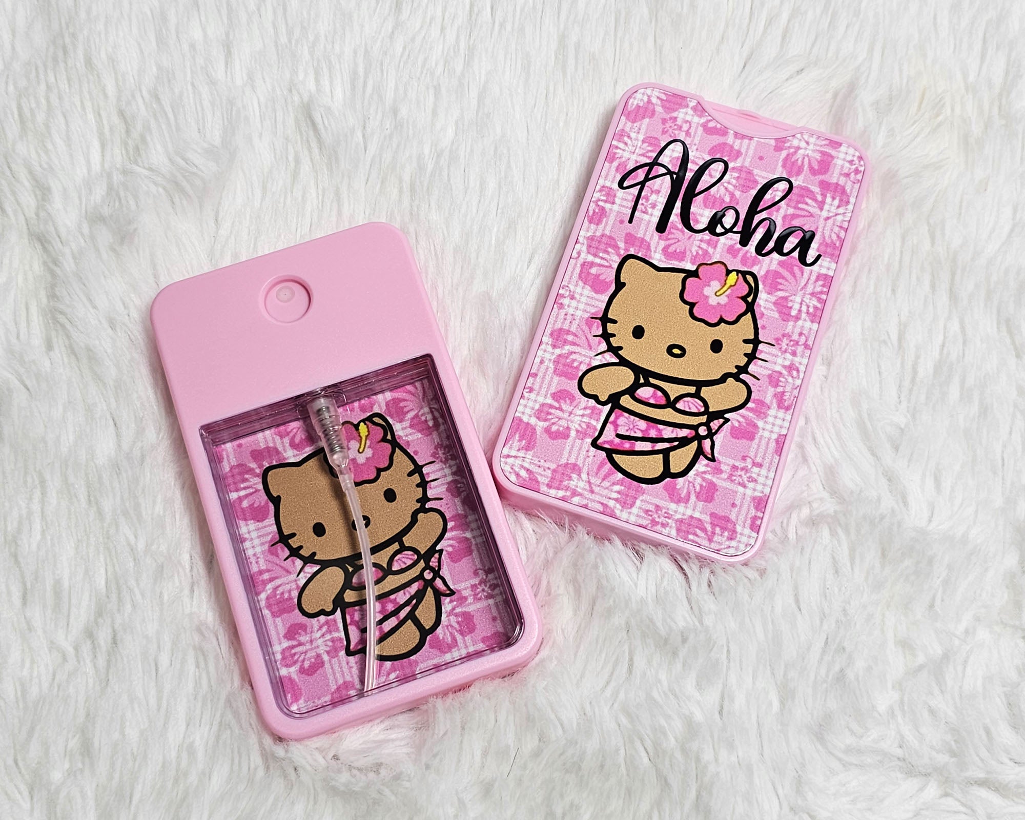 Spray Holder • Unfilled • Gift • Pink Palaka • Tan HK Hibiscus