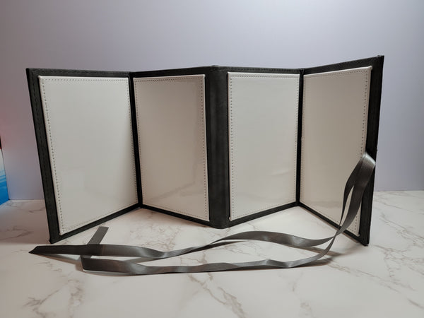 Foldable Leather Photo Panel Frame • Keepsake