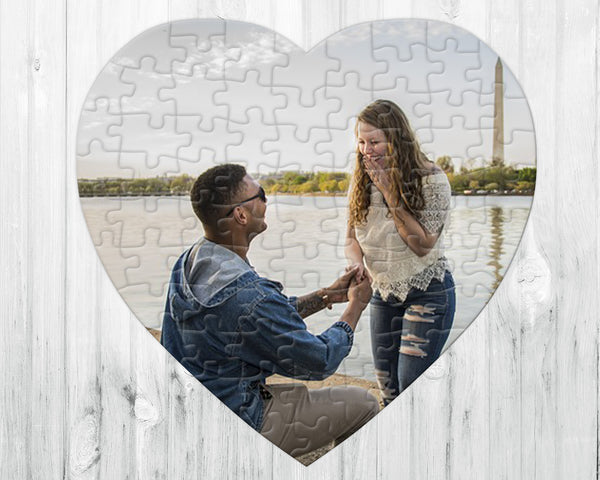 75 Piece Heart Shaped Puzzle • Photo Personalization • Keepsake