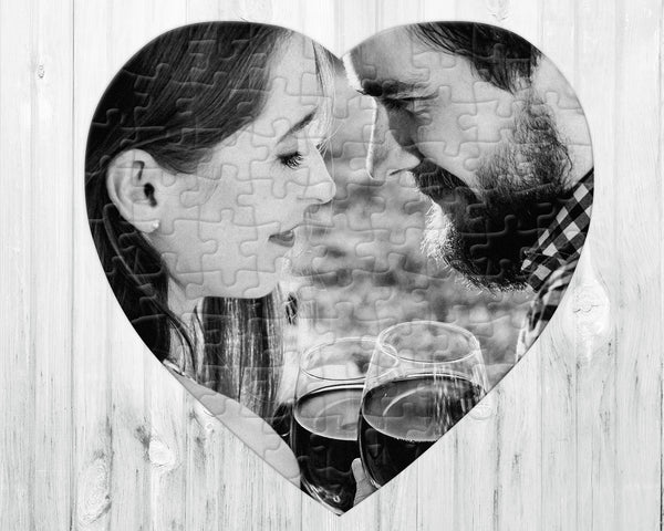 75 Piece Heart Shaped Puzzle • Photo Personalization • Keepsake
