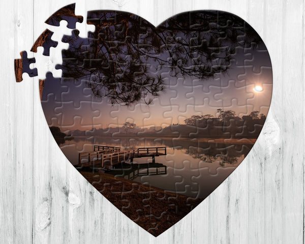 75 Piece Heart Shaped Puzzle • Photo Personalization • Keepsake