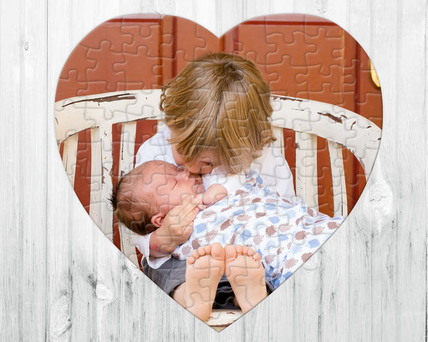 75 Piece Heart Shaped Puzzle • Photo Personalization • Keepsake